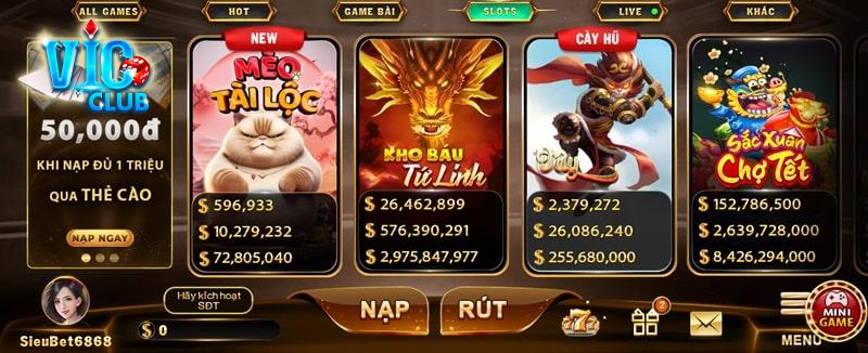 Nổ hũ Vicclub - Tựa game đổi thưởng đầy hấp dẫn và thú vị