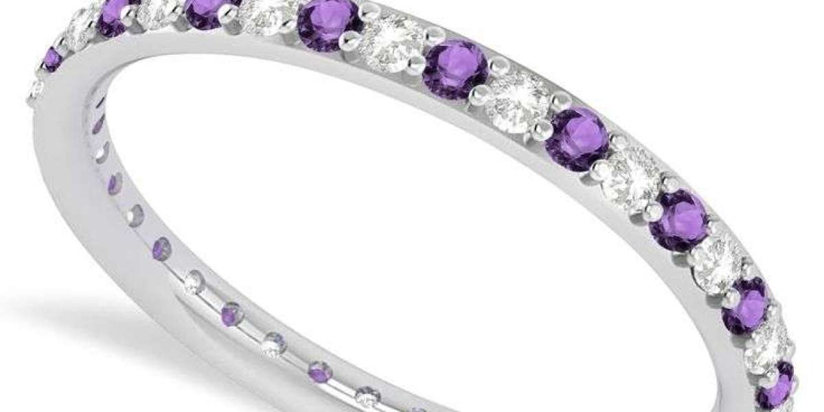 Elegant White Sapphire Eternity Band"