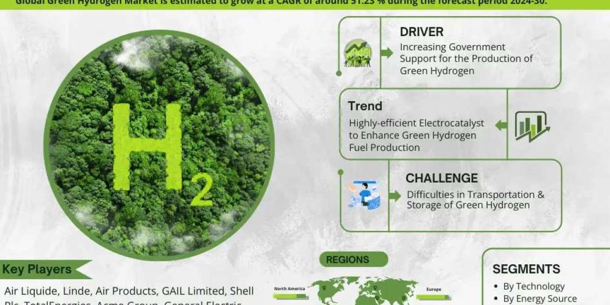 Global Green Hydrogen Market Expanding at a CAGR of 51.23 % during 2024-2030